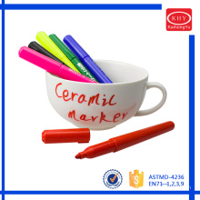 Promotional 6 color packs kids DIY permanent ceramic pens